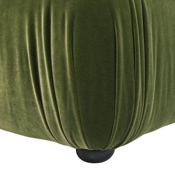 Marcel 36" Bubble Modular Modern Cocktail Ottoman, Olive Green Performance Velvet