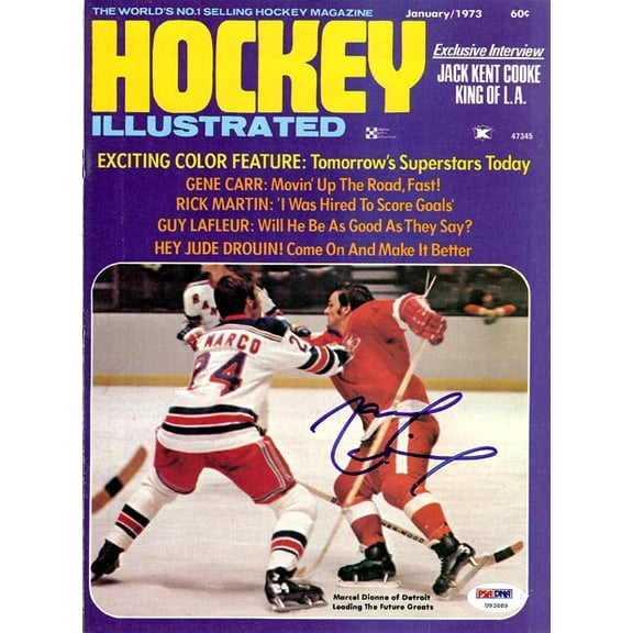 Marcel Dionne Autographed Hockey Illustrated Magazine Cover Detroit Red Wings PSA/DNA #U93889