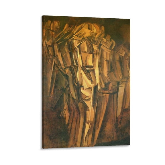 Marcel Duchamp Print Painting Sad Young Man in A Train Artworks Picture Print Poster Wall Art Painting Canvas Gift Decor Home Posters Decorative 20x30inch(50x75cm)