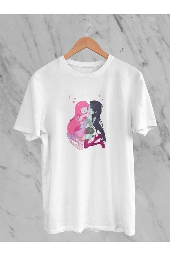 Marceline And Bubblegum Princess Mashup Printed Cotton Men's Unisex T-Shirt