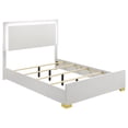 thumbnail image 1 of Marceline Wood Full LED Panel Bed White, 1 of 8