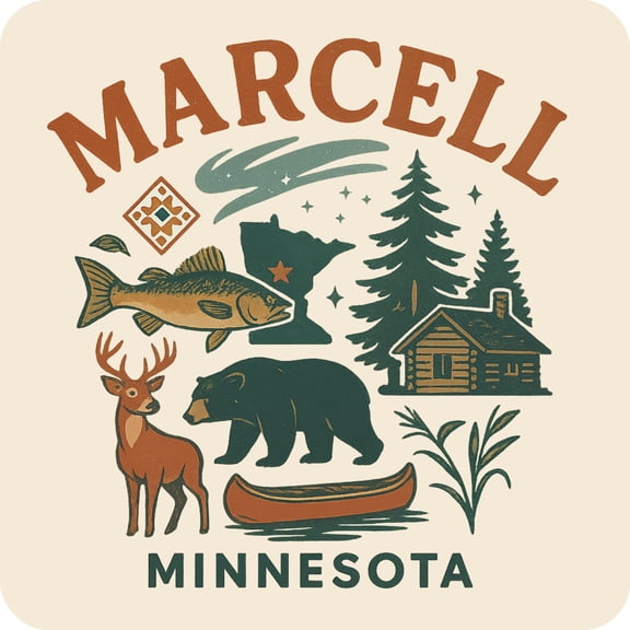 Marcell Minnesota Keepsakes Souvenir Vinyl Sticker – Destination Travel Keepsake Collectible (3-Inches Wide)