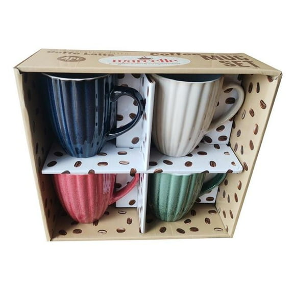Marcelle 15 Ounce Reactive Glaze Multicolor Mug Set of 4
