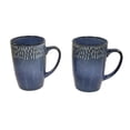thumbnail image 1 of Marcelle, 2 Pc Ceramic Coffee Mug Set, 22oz, Blue Color & Bell Shape, 1 of 4