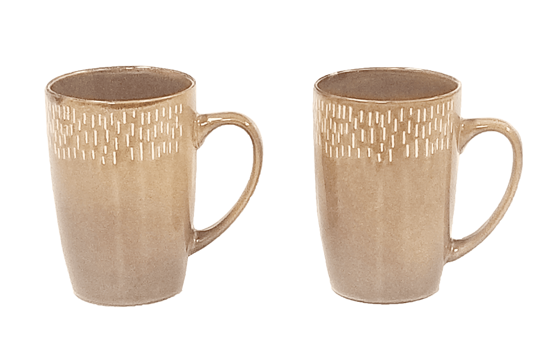 Marcelle 2pc Ceramic Coffee Mug Set, 22oz, Truffle Brown & Bell Shape