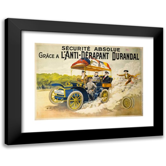 Marcellin Auzolle 14x11 Black Modern Framed Museum Art Print Titled - Absolute Security Thanks to the Anti-Raider Durandal (1902)