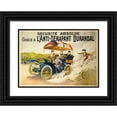 thumbnail image 1 of Marcellin Auzolle 18x14 Black Ornate Wood Framed Double Matted Museum Art Print Titled - Absolute Security Thanks to the Anti-Raider Durandal (1902), 1 of 5
