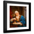 thumbnail image 1 of Marcello Bacciarelli 12x14 Black Modern Framed Museum Art Print Titled - Portrait of Stanisław August with Hourglass (1793), 1 of 1