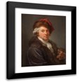 thumbnail image 1 of Marcello Bacciarelli 12x14 Black Modern Framed Museum Art Print Titled - Self-Portrait (ca. 1790), 1 of 5