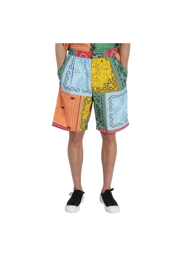 Men's Bandana Print Shorts, Size Medium