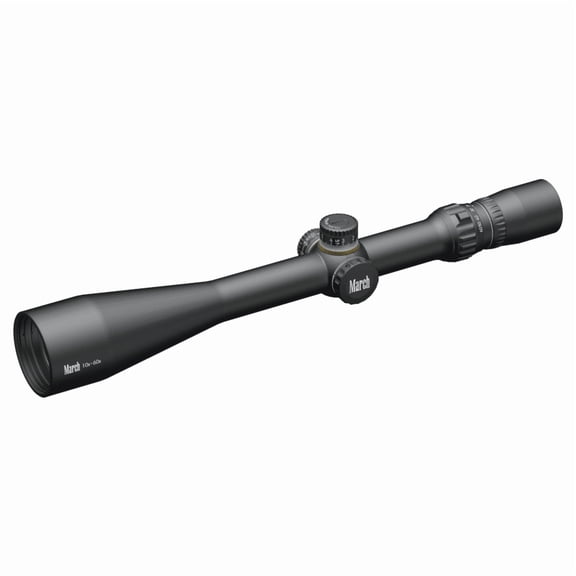 March 10-60x52mm Riflescope, Di-Plex Reticle, 1/8 MOA, 30mm Tube, ED Glass, Capped Turrets, 10yd to Infinity Focus (D60V52L-Di-Plex)