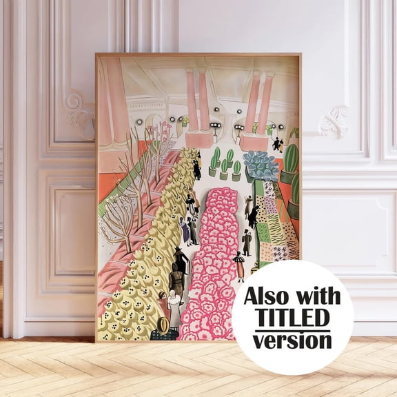 March 19 1932 Floral Pink Trendy Magazine Cover Poster, Stretched Size 16x24