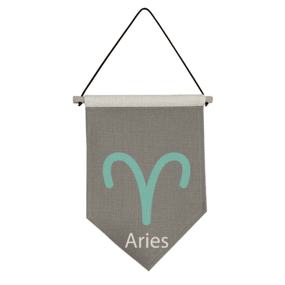 March April Aries Constellation Pattern Canvas Flag Hanging Wall Art Decor Banner