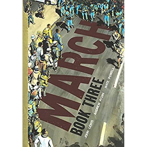 Pre-Owned March: Book Three, by John Lewis, Andrew Aydin, Nate Powell, (Library Binding), Comics & Graphic Novels, English