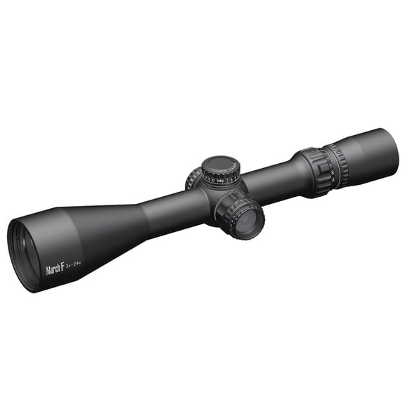 March F 3-24x52mm FFP FMA-1 Reticle Riflescope, 1/4 MOA, 6-Level Illumination, Sporting Turrets, Parallax Correction, Argon-Filled, Aluminum Construction (D24V52FIMAN-FMA-1)