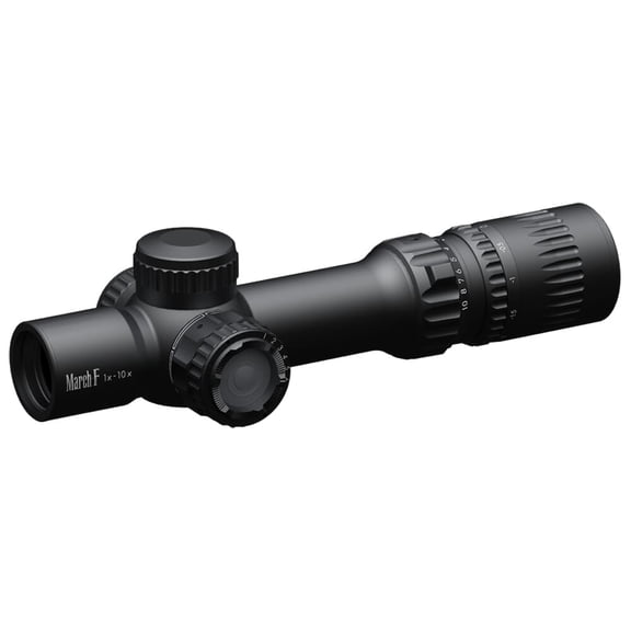 March F Shorty 1-10x24mm FFP Riflescope, DR-TR1FB Reticle, 0.1MIL, 6-Level Illumination, Compact Design, Ideal for Hunting and Sporting Shooting (D10SV24FDIMLN-DR-TR1FB)