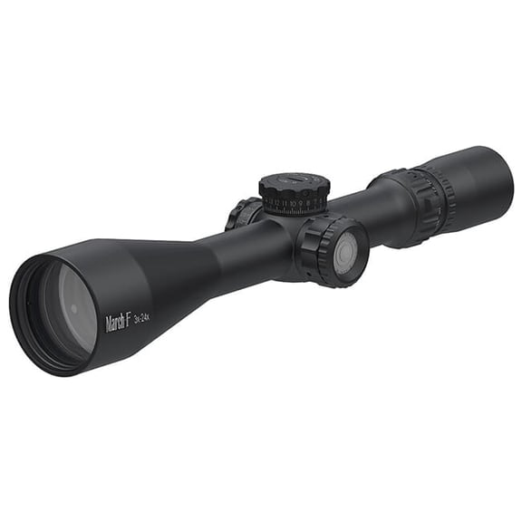 March F Sporting 3-24x52mm FFP Riflescope, FMA-1 Reticle, 1/4 MOA, 6-Level Illumination (D24V52FIMA-FMA-1)