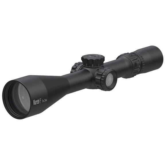 March F Sporting 3-24x52mm FFP Riflescope, FML-1 Reticle, 0.1MIL, 6-Level Illumination (D24V52FIML-FML-1)