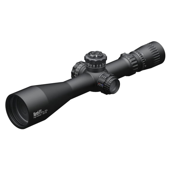 March FX Sporting 5-42x56mm Riflescope, FFP FMA-3 Reticle, 1/4MOA, 6-Level Illumination, 0-Set Device (D42HV56WFIMAX-G2-FMA-3)