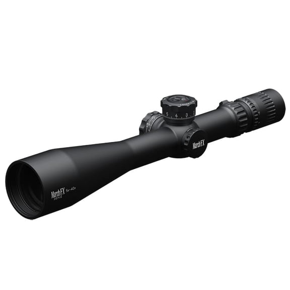 March FX Sporting Gen II 5-40x56mm Riflescope, FML-1 Reticle, 0.1 MIL FFP, Lockable Turrets, Fast Focus Eyepiece (D40V56FML10-G2)