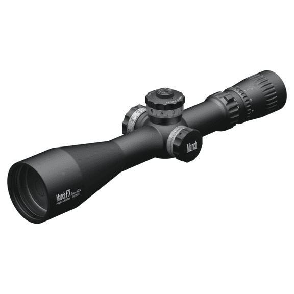 March FX Wide Angle 5-42x56mm G2 FFP Riflescope, FML-3 Reticle, 0.1MIL, 34mm Tube, Non-Illuminated, High Master Lens (D42HV56WFML-G2-FML-3)