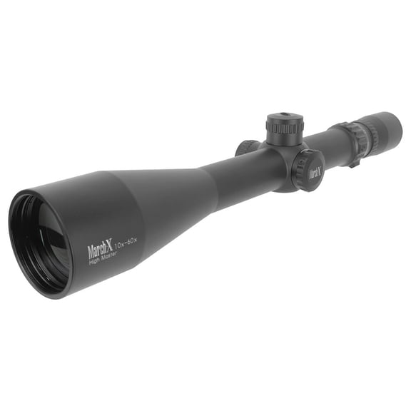March High Master 10-60x56 Riflescope, 3/32 MOA Reticle, 1/8 MOA Adjustment, Super ED Lenses, 34mm Tube (D60HV56L-3-32)