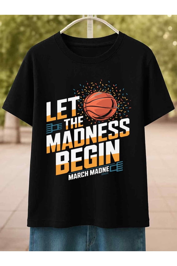 March Madness Tee men Exercise 180G 100% Cotton black basketball Running Casual Unisex Shirt Crewneck tshirts Fashion Unisex Shirt Short Sleeve tshirts