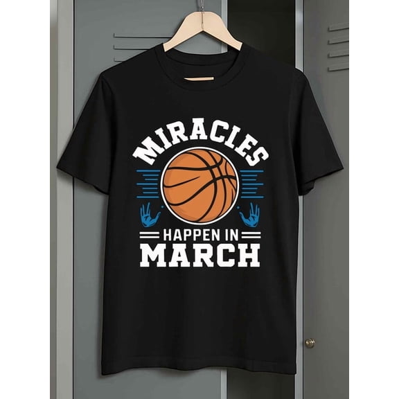 March Madness men Exercise 180G 100% Cotton black Dumbbell basketball Funny Unisex Shirt Graphic Tee tshirts Trendy Unisex Shirt Crewneck tshirts Casual Unisex Shirt Cotton tshirts