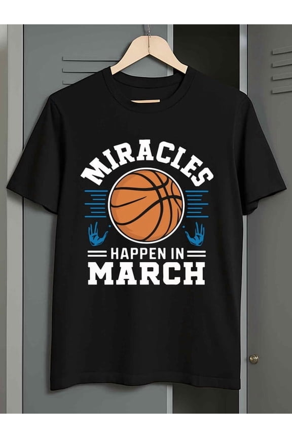 March Madness men Exercise 180G 100% Cotton black Dumbbell basketball Funny Unisex Shirt Graphic Tee tshirts Trendy Unisex Shirt Crewneck tshirts Casual Unisex Shirt Cotton tshirts