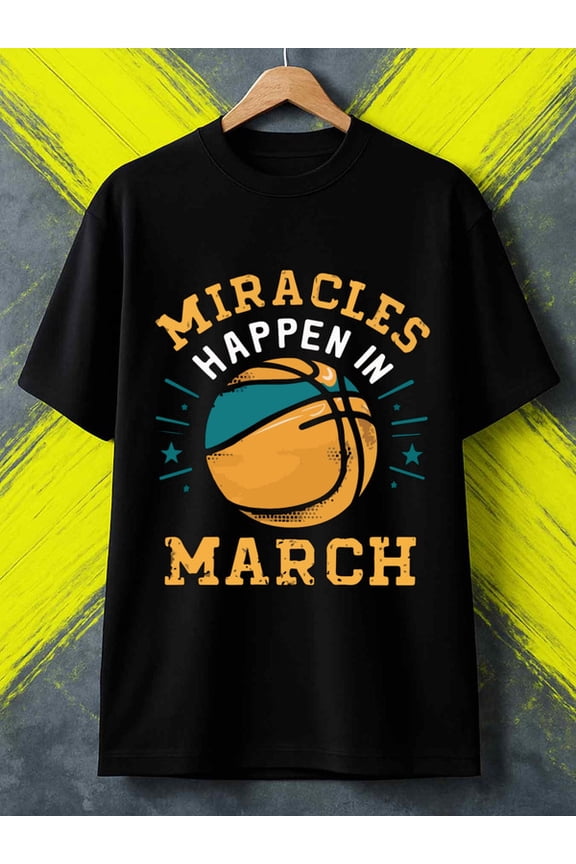 March Madness for men Exercise 180G 100% Cotton black Running basketball Casual Unisex Shirt Printed tshirts Fashion Unisex Shirt Printed tshirts Trendy Unisex Shirt Cotton tshirts