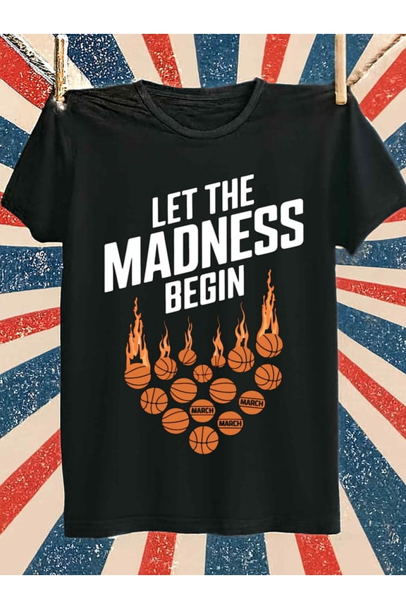 March Madness men's Exercise 180G 100% Cotton black basketball Dumbbell Funny Unisex Shirt Cotton tshirts Funny Unisex Shirt Printed tshirts Funny Unisex Shirt Graphic Tee tshirts