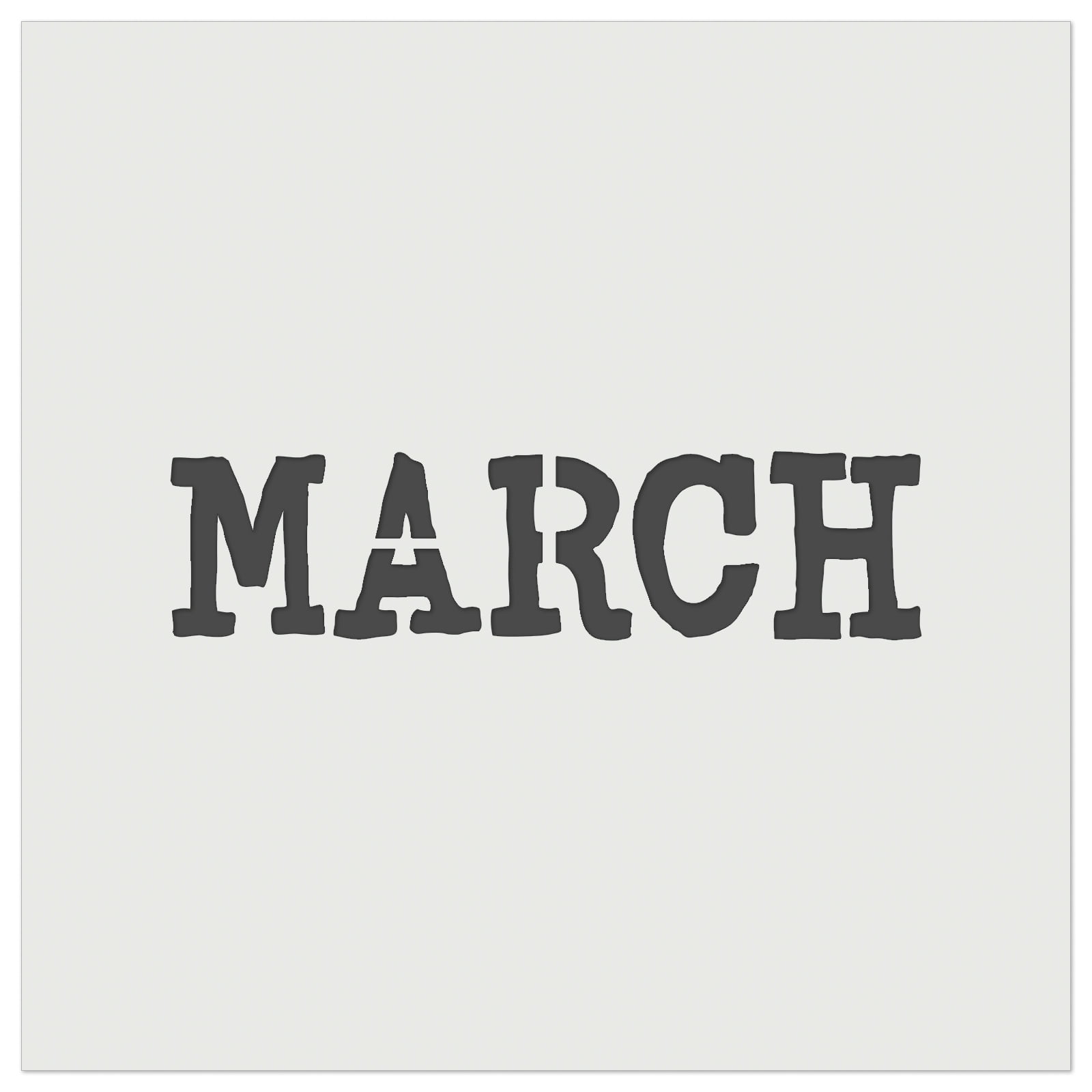 March Month Calendar Fun Text DIY Cookie Wall Craft Stencil - 5.5 Inch ...
