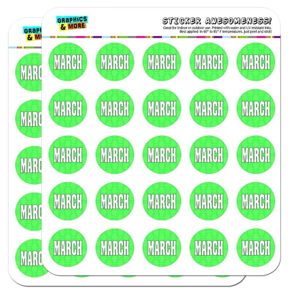 March Month of the Year 1" Scrapbooking Crafting Stickers