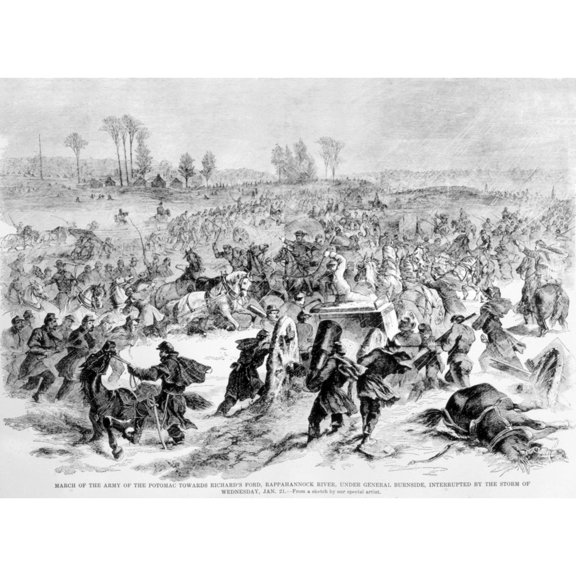 March Of The Army Of The Potomac Under General Burnside Towards Richard'S Ford History (36 x 24)