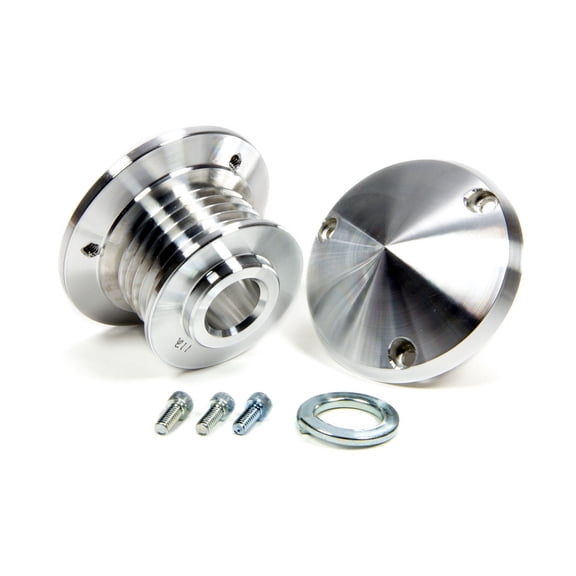March Performance 112 Clear Powdercoat Billet Aluminum 6 Rib Alternator Pulley