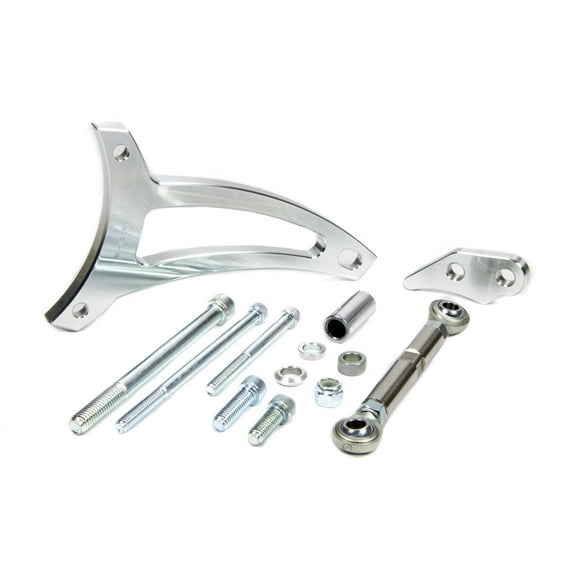 March Performance 30395 Alternator Bracket Kit for 1978-1985 Ford Bronco 351W, Clear Powder Coated
