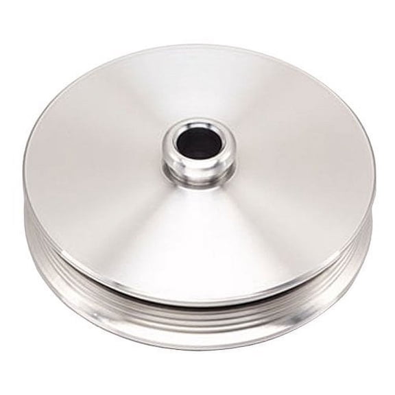 March Performance 630 Clear Powder Coated Billet Aluminum 6-Rib Power Steering Pulley