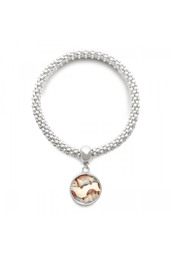 March Pisces Constellation Zodiac Sliver Bracelet Pendant Jewelry Chain Adjustable Bangle