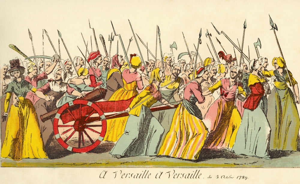 March Of The Poissardes Or Market Women To Versailles On 5Th October 1789 During The French Revolution To Demand Bread And Justice From A Contemporary Print Canvas Art - Ken Welsh Design Pics (36 x 2