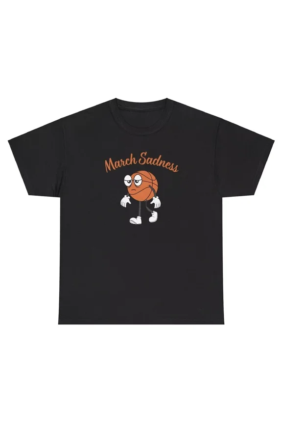 March Sadness Funny Basketball Tournament Parody Meme Cartoon Gear Unisex T-Shirt, up to size 5XL