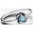 thumbnail image 1 of March Sea Aqua Blue Eternity Circle Ring, 1 of 1