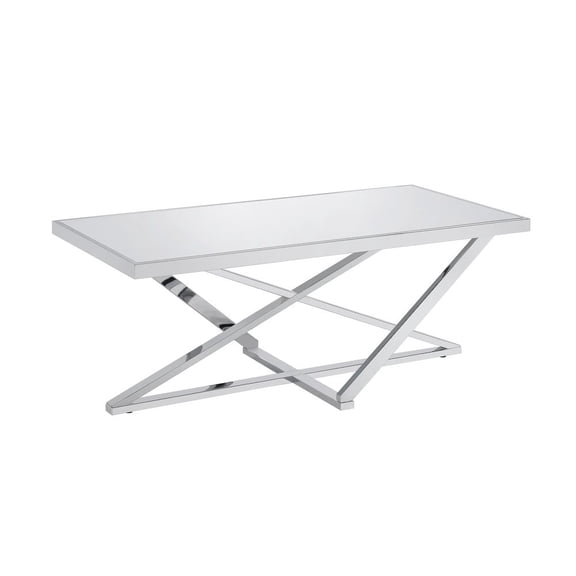 Marchat Metal Rectangle Coffee Table, Chrome