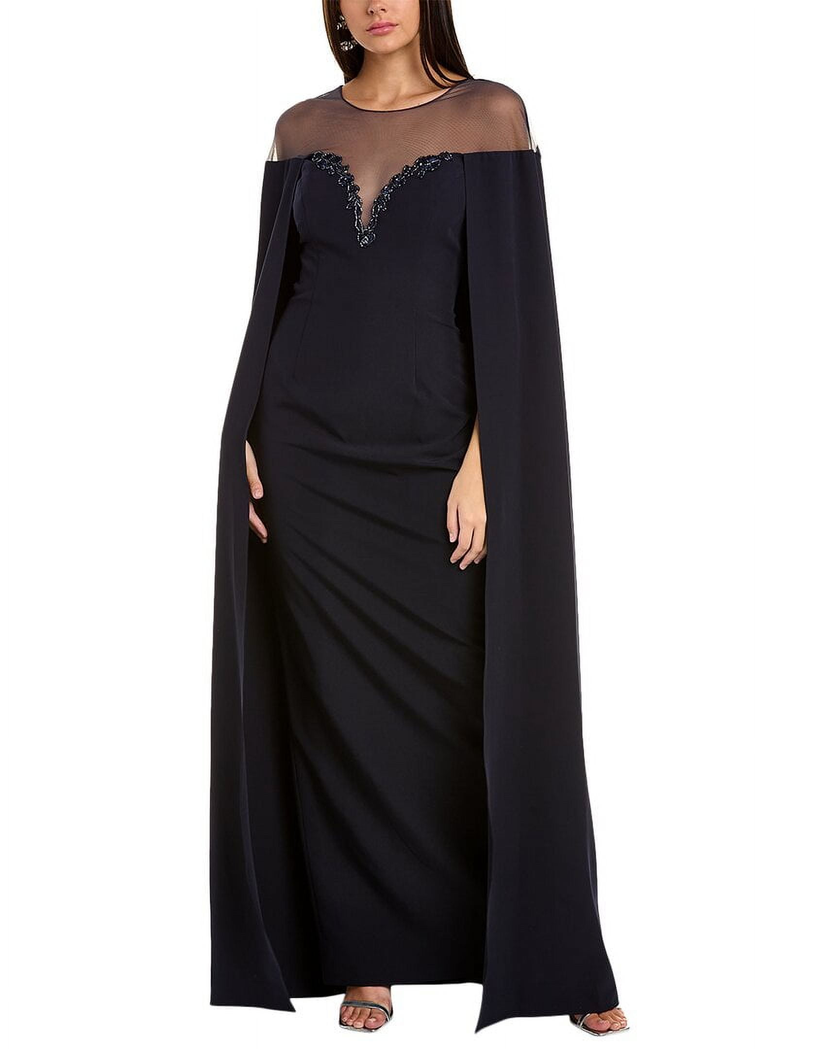 Elianna Draped Cape Gown - ASAVAGROUP