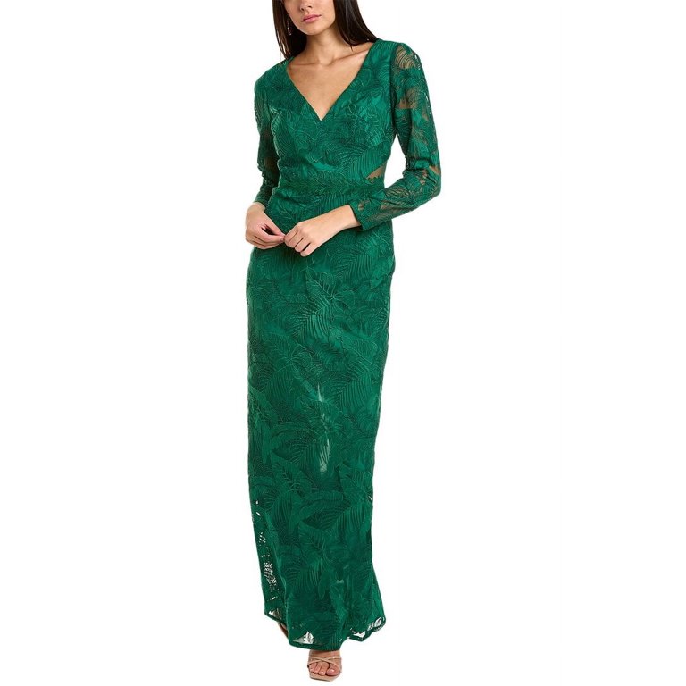 Marchesa notte discount green lace dress