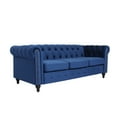 thumbnail image 1 of Marchesa Velvet LivingRoom Sofa Blue, 1 of 5