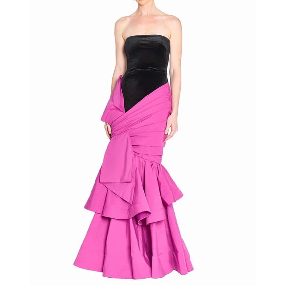 Marchesa womens  Notte Gown, 4, Black