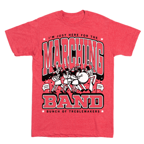 Marching Band Max Collegiate Red Graphic Tee TShirt Gift