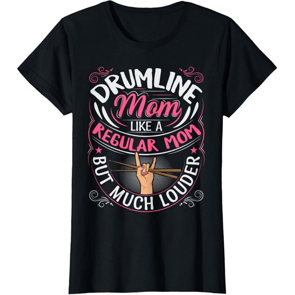 Marching Band Quad Drummer Design For A Drumline Mom T-Shirt Size S-5XL