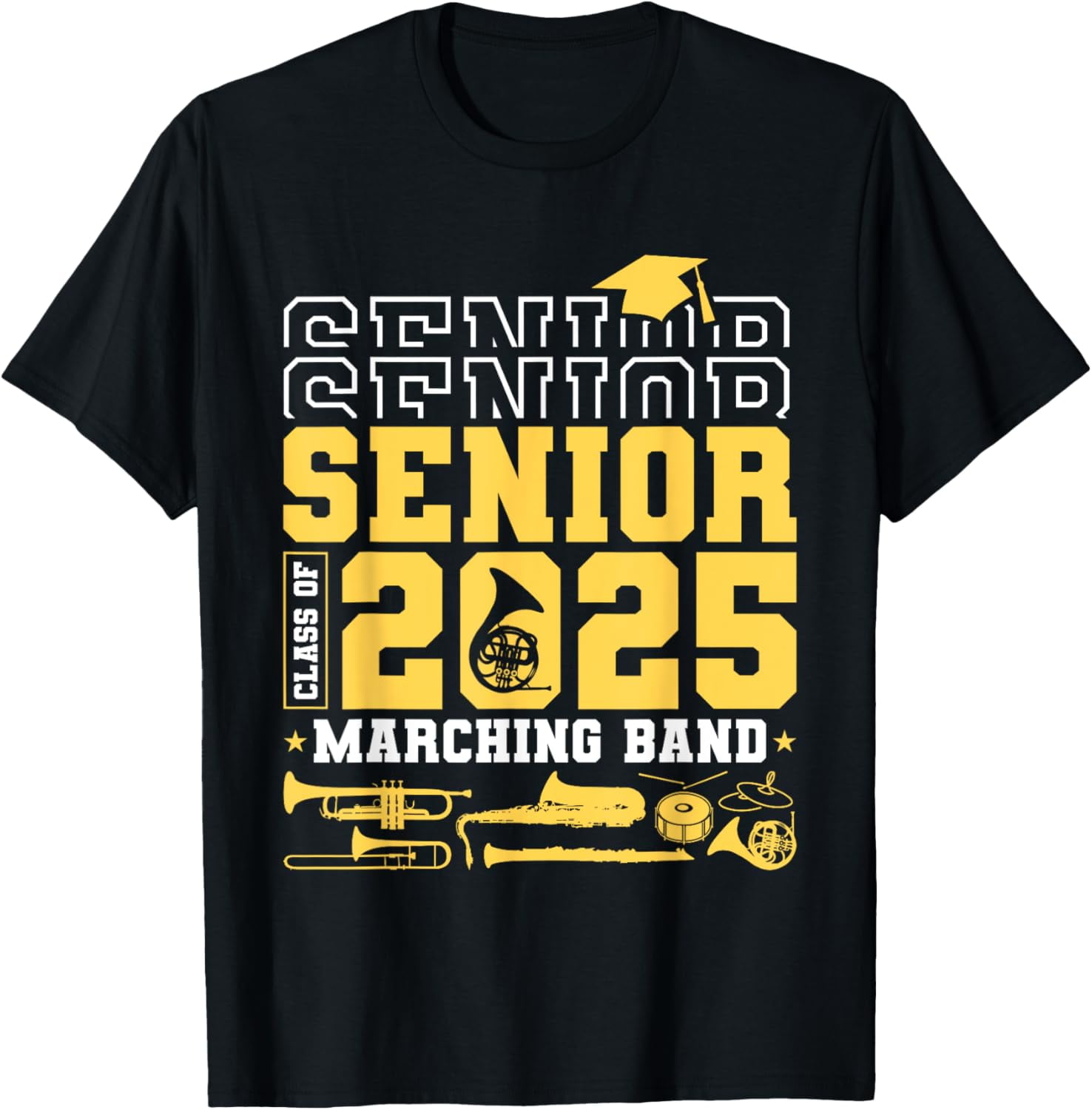 Marching Band Senior 2025 Musician Graduating Class Grad TShirt