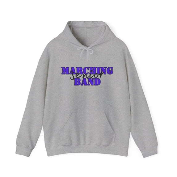 Marching Band Senior - Purple Marching Band High School Hooded Sweatshirt